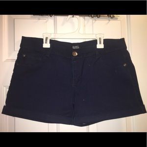 Navy blue jean shorts